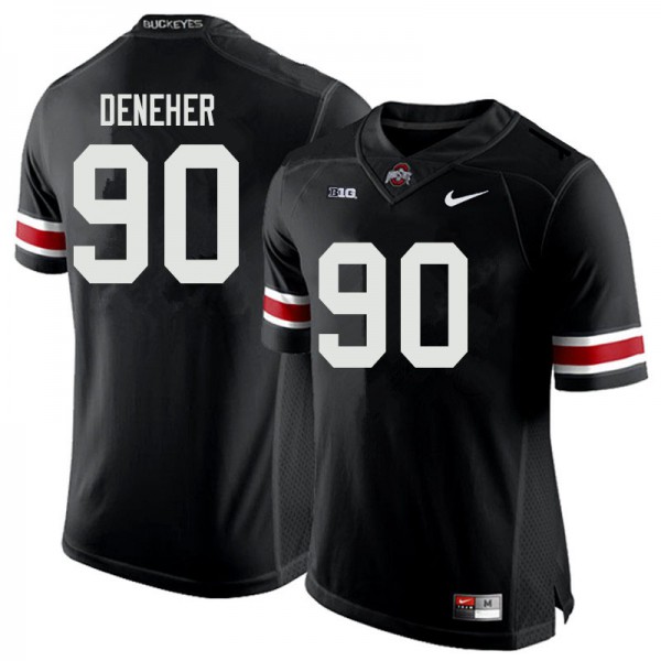 Ohio State Buckeyes #90 Jack Deneher Men Official Jersey Black OSU71270